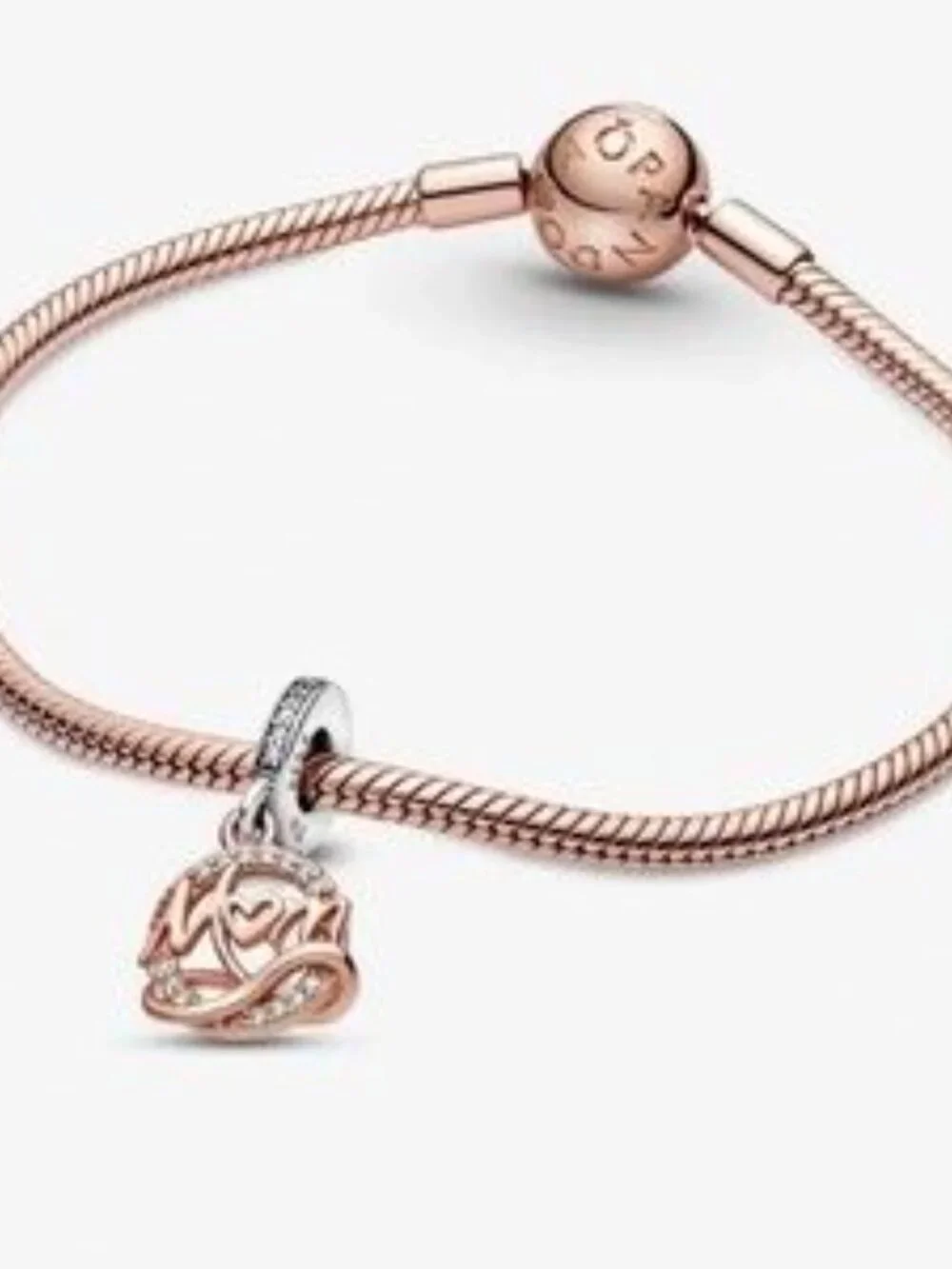 Pandora Rose Gold and Silver Mom Charm